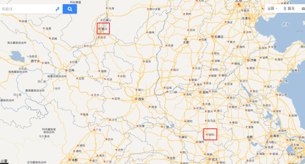 银川在信阳的哪个方向