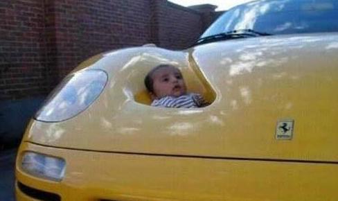 搞笑囧图内涵段子:终于懂了法拉利这设计的初衷了