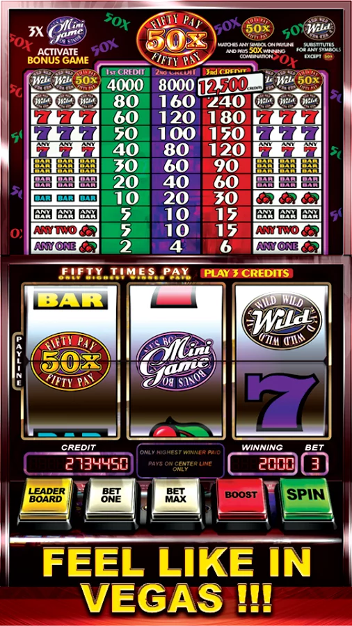 slot machine: double 50x pay