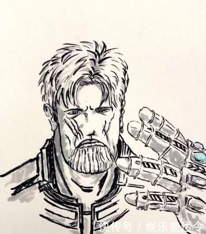 杨幂的卡通画,张馨予的国画,baby的画,谁的画更