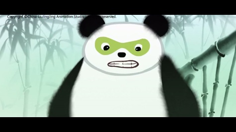 开心熊猫-水墨动画
