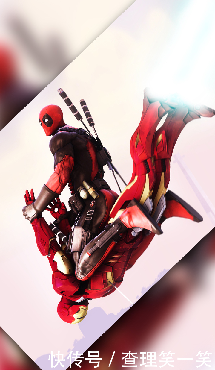 钢铁侠被死侍打败的狼狈模样!托尼史塔克默