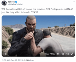 玩家担心《GTA6》主角杀掉前作主角：这次会是谁？