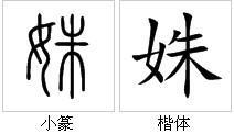 田字格中的"姝"字注音:ㄕㄨ