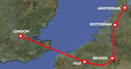\＂欧洲之星\＂高铁将开通伦敦至阿姆线路，全程3小时40分钟