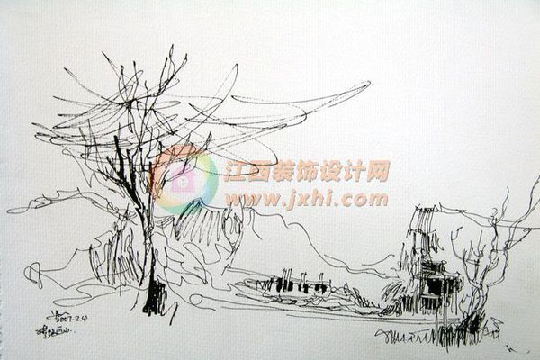 求一张简单的铅笔风景画.临摹交选修作业.技术不好,简单的就行.