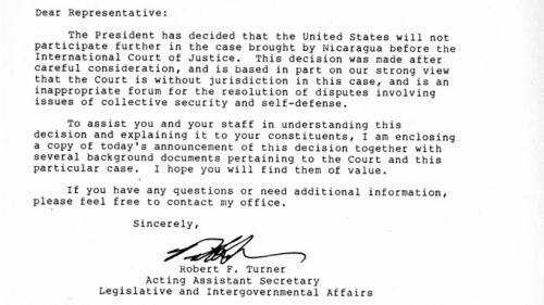 尼加拉瓜告美国以绝望收场:美国退出国际法庭