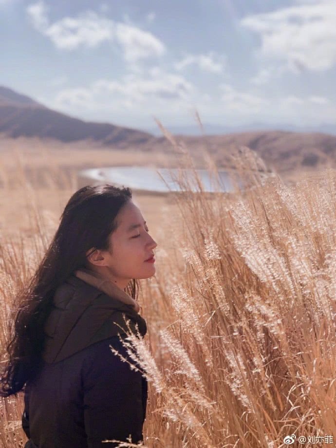 刘亦菲罕见晒游客照,高清无修图长肉的天仙颜
