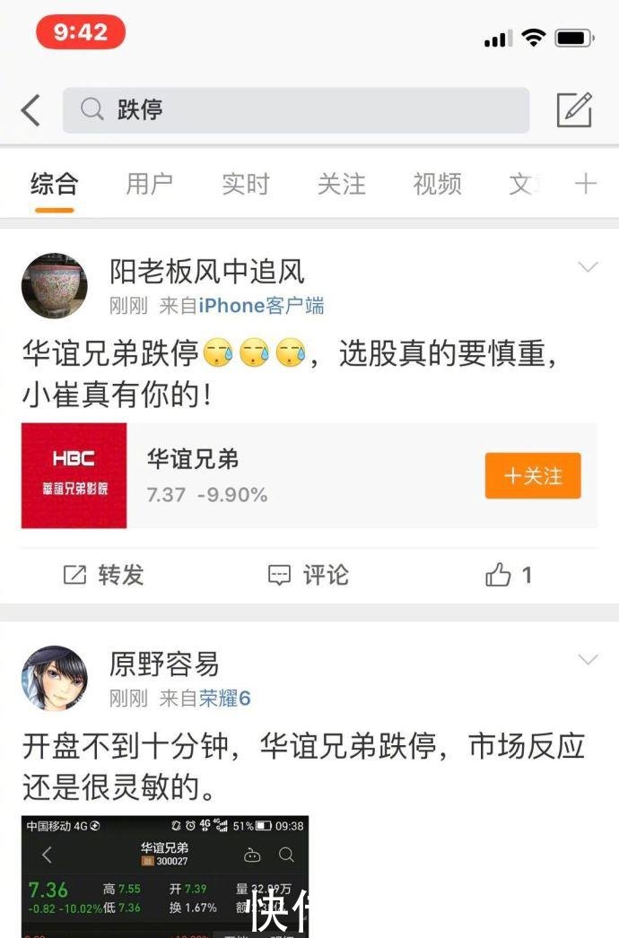 崔永元 撬动国内影视股票集体下跌 华谊兄弟最