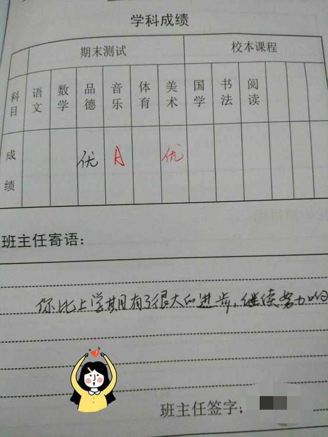 老师的一句评语感动了整个家庭,孩子表现更好