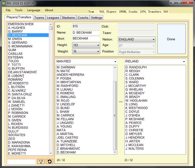 实况足球2018(pes2018)存档编辑器,调用你热爱