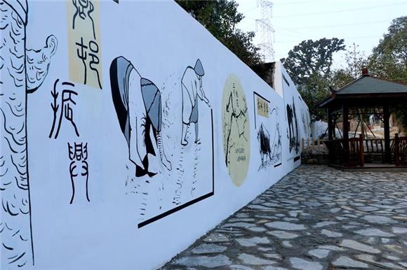 文化墙成了美丽乡村建设中的靓丽风景 通讯员 陶发明 摄 华龙网1月18