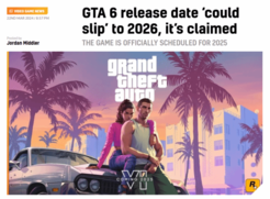进度不及预期？曝《GTA6》可能会延期至2026年发售