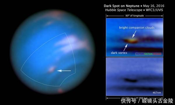 海王星再现神秘大黑斑，证实存在大气涡旋