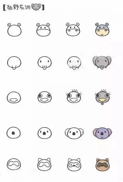 一个圆圈就可以画45种小动物,学会分分钟让娃