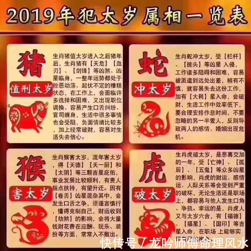 2019年冲太岁的属相如何转运?