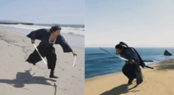 日本演员现实复刻《浪人崛起》战斗：一招一式超还原