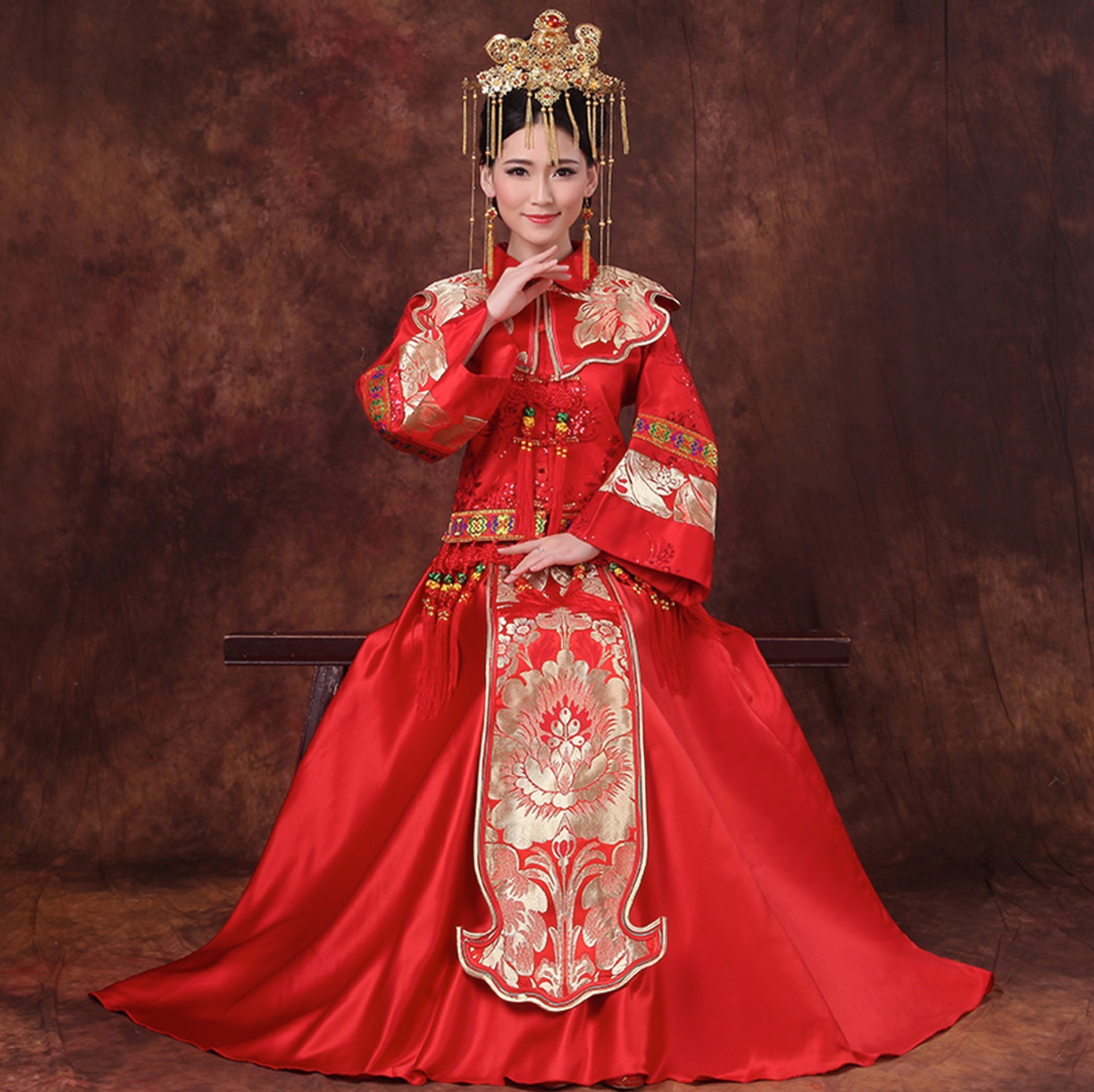 古典婚纱_红色古典婚纱图片(3)
