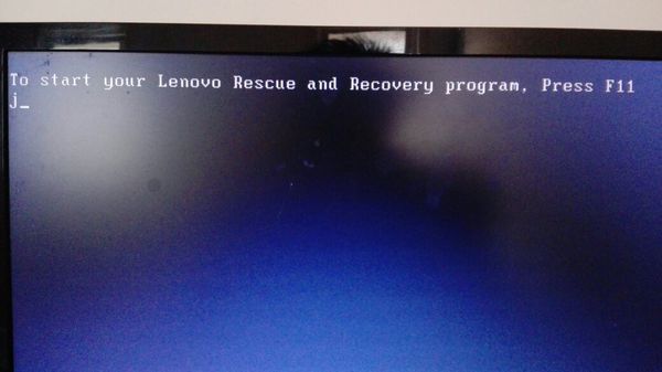 出现to start your lenovo rescue and recovery pr