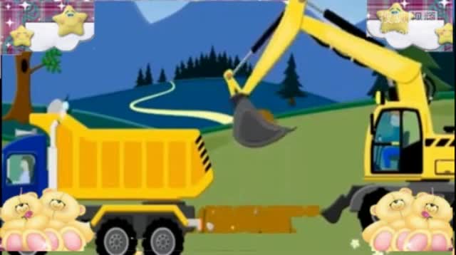 挖掘机视频表演大全动画5汤姆拖车汽车城