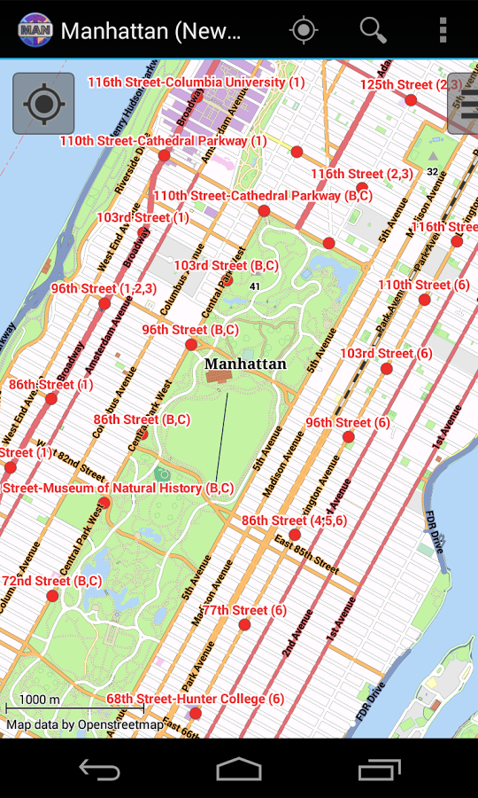 city map lite  with this app you have the map of manhattan right