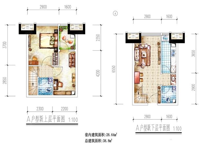 九龙坡区38.8-50.04平保利九悦荟最新户型图