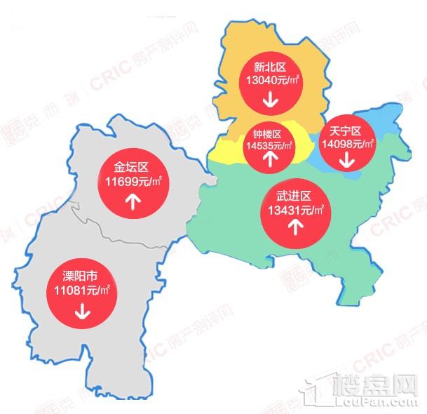 常州最新房价地图，你家的房子涨了吗?