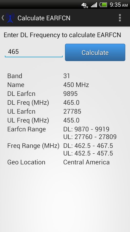 EARFCN Calculator截图3