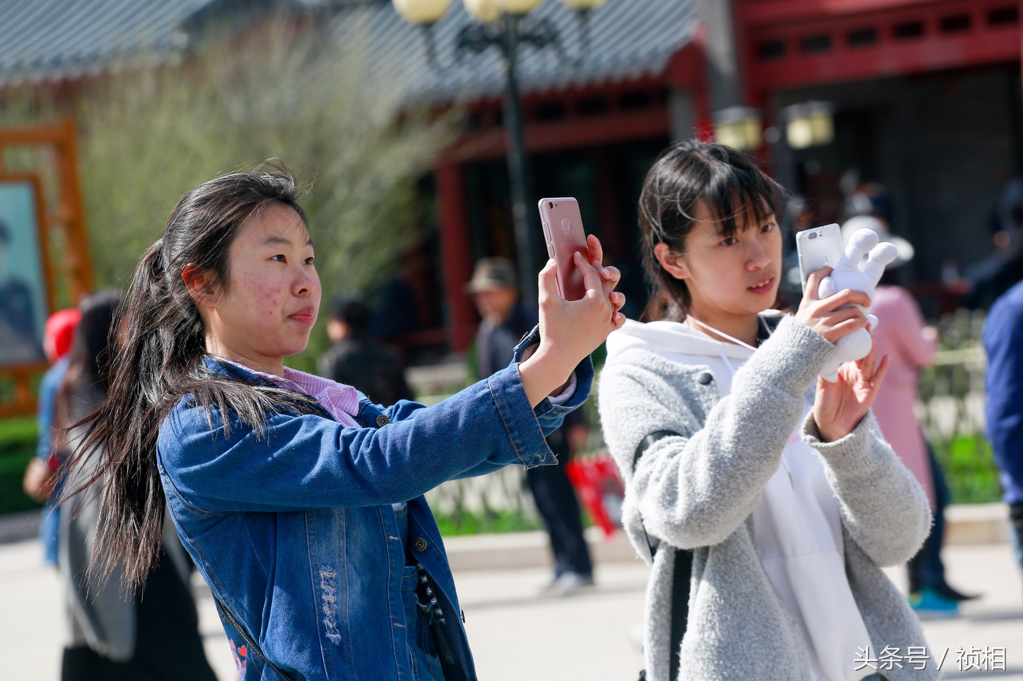 拍抖音玩自拍 手机成旅游必备神器 景区靠拍照