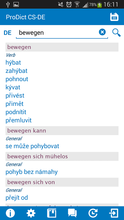 Czech - German dictionary截图2