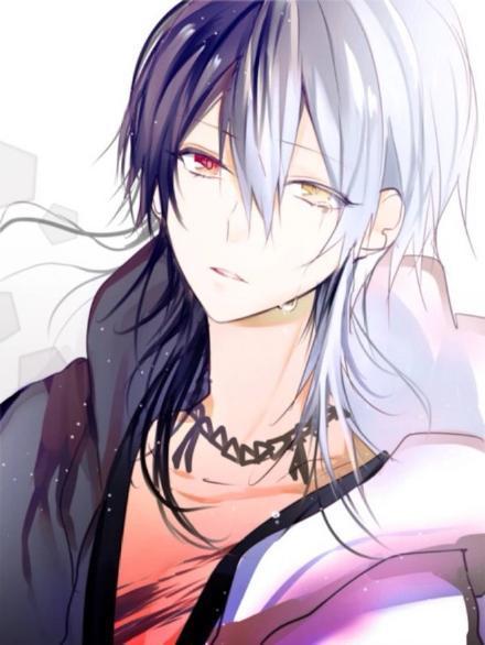 求一些二次元的头像,头发是半黑半白的那种_3