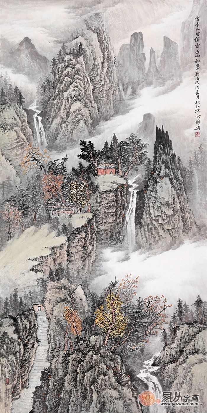 名家手笔,倾情奉献,这样的山水画是收藏首选
