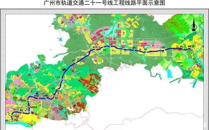 广州21号线首通段试运行 镇龙西至增城广场约
