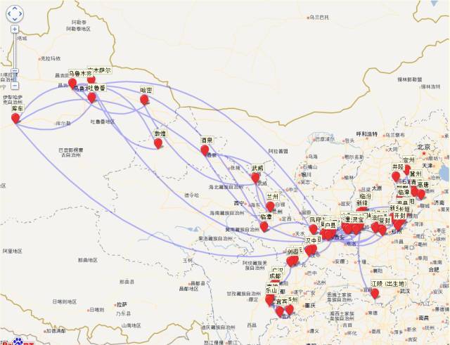 李白杜甫文豪们一生的行迹图:读万卷书也行万里路