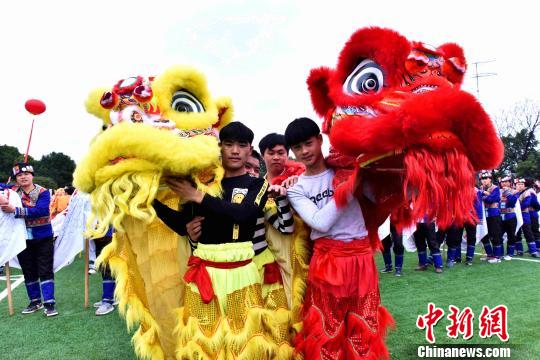 中国-东盟国际龙狮争霸赛在广西富川上演