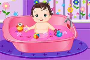 顽皮的宝宝洗澡,顽皮的宝宝洗澡小游戏,360小