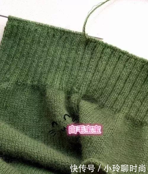 大方的自带袖马鞍肩羊绒衫的织法详细教程