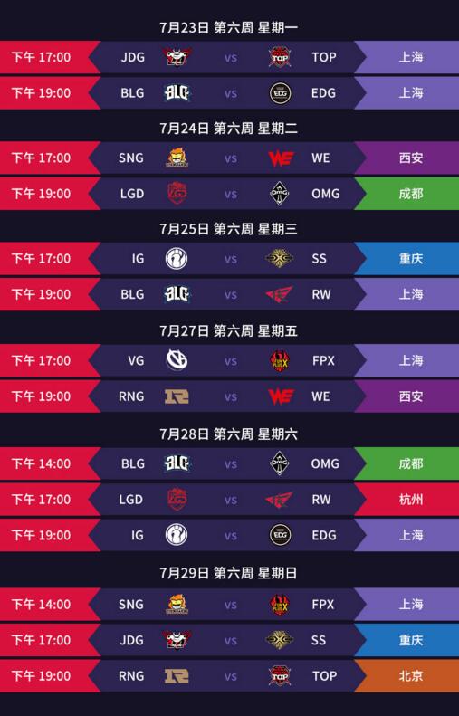 LOLLPL夏季赛赛程一览 夏季赛什么时候开始?