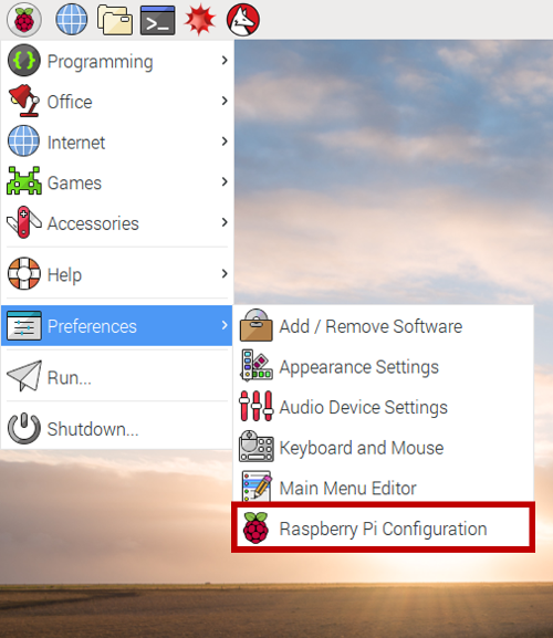 RasPi configuration GUI