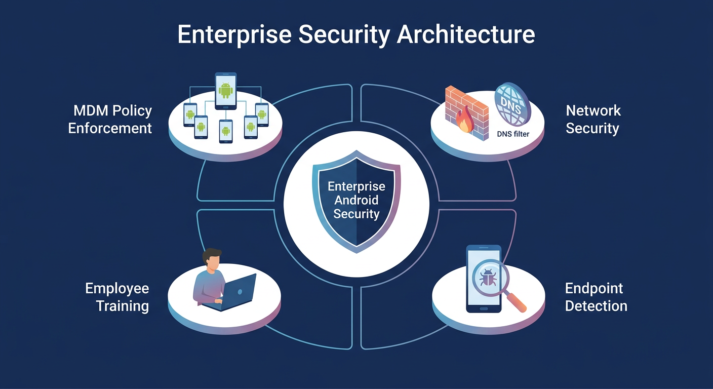 Side-by-side comparison graphic showing security indicators of a legitimate app on Google Play Store with verified developer badge and thousands of reviews versus a suspicious third-party APK download page with no verification and pressure tactics