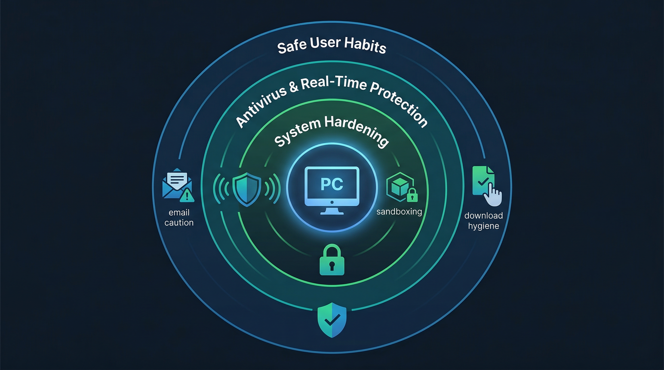 Infographic comparing how a computer virus spreads through self-replication versus how a Trojan horse malware is installed through user deception and social engineering, tech editorial style
