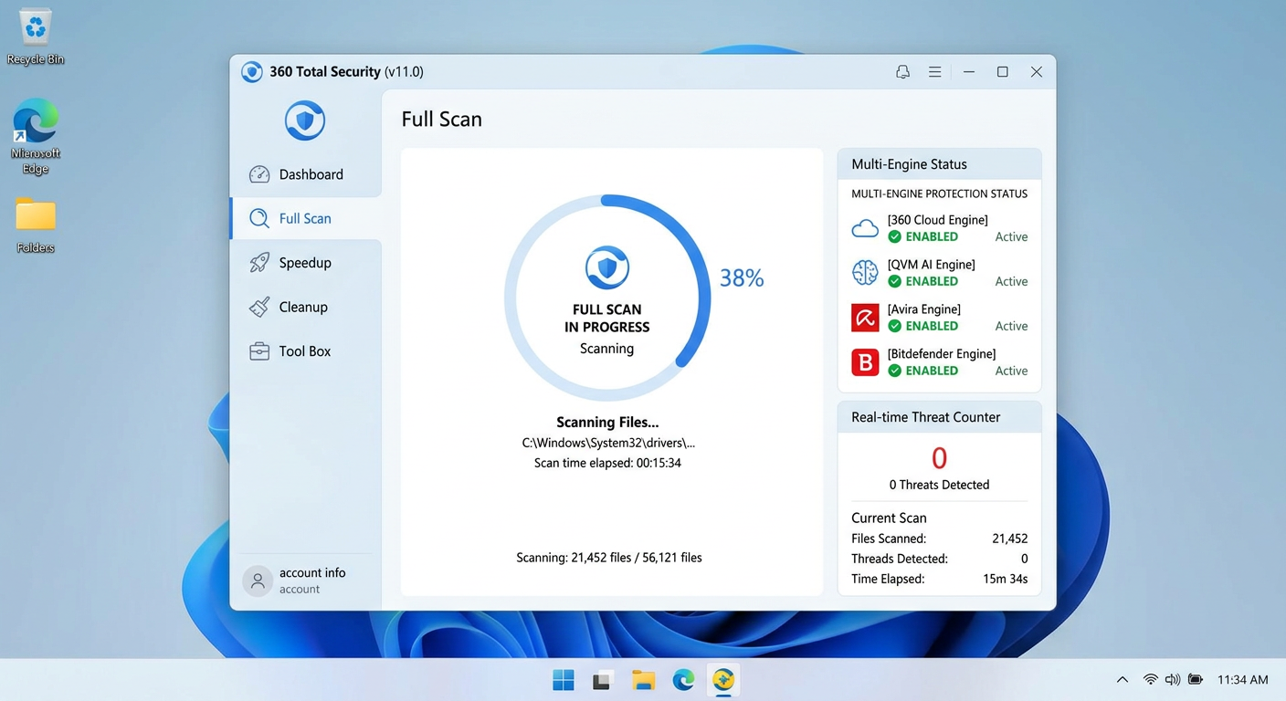 Windows Task Manager screenshot highlighting a suspicious process with high CPU usage, no publisher description, and unknown file origin path
