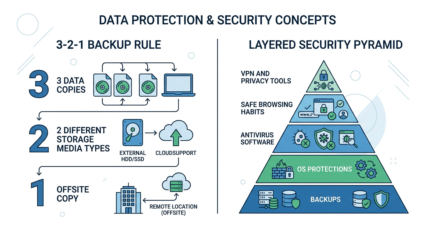 Screenshot of 360 Total Security dashboard showing the Cleanup and Speed Up optimization modules with system health metrics and one-click maintenance tools
