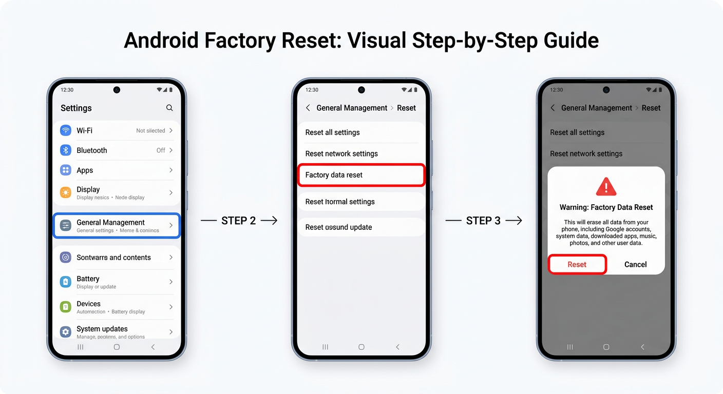 Infographic comparing battery life curve of a normal phone versus an infected phone over a 24-hour period, showing accelerated drain on the infected device