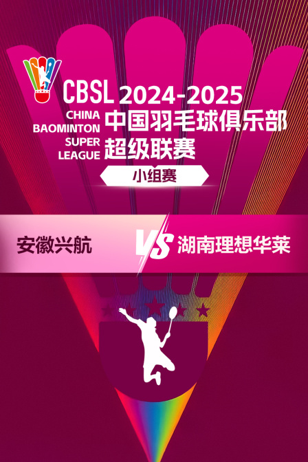 2024-2025中国羽超联赛 小组赛 安徽兴航VS湖南理想华莱 海报