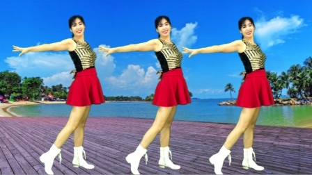 老歌广场舞《涛声依旧》32步超好看，十人看了十人爱