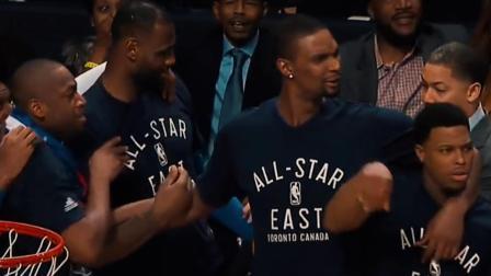NBA热辣资讯 这是什么逆天扣篮？连场下的热火三巨头看完都惊呆了！