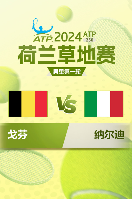 2024年ATP250荷兰草地赛 男单第一轮 戈芬VS纳尔迪 海报
