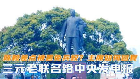 趣谈古今事 陈毅差点被罢免兵权？三位元老联名给中央发电报，毛主席如何回复