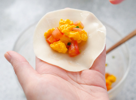 西红柿和鸡蛋也可以包饺子